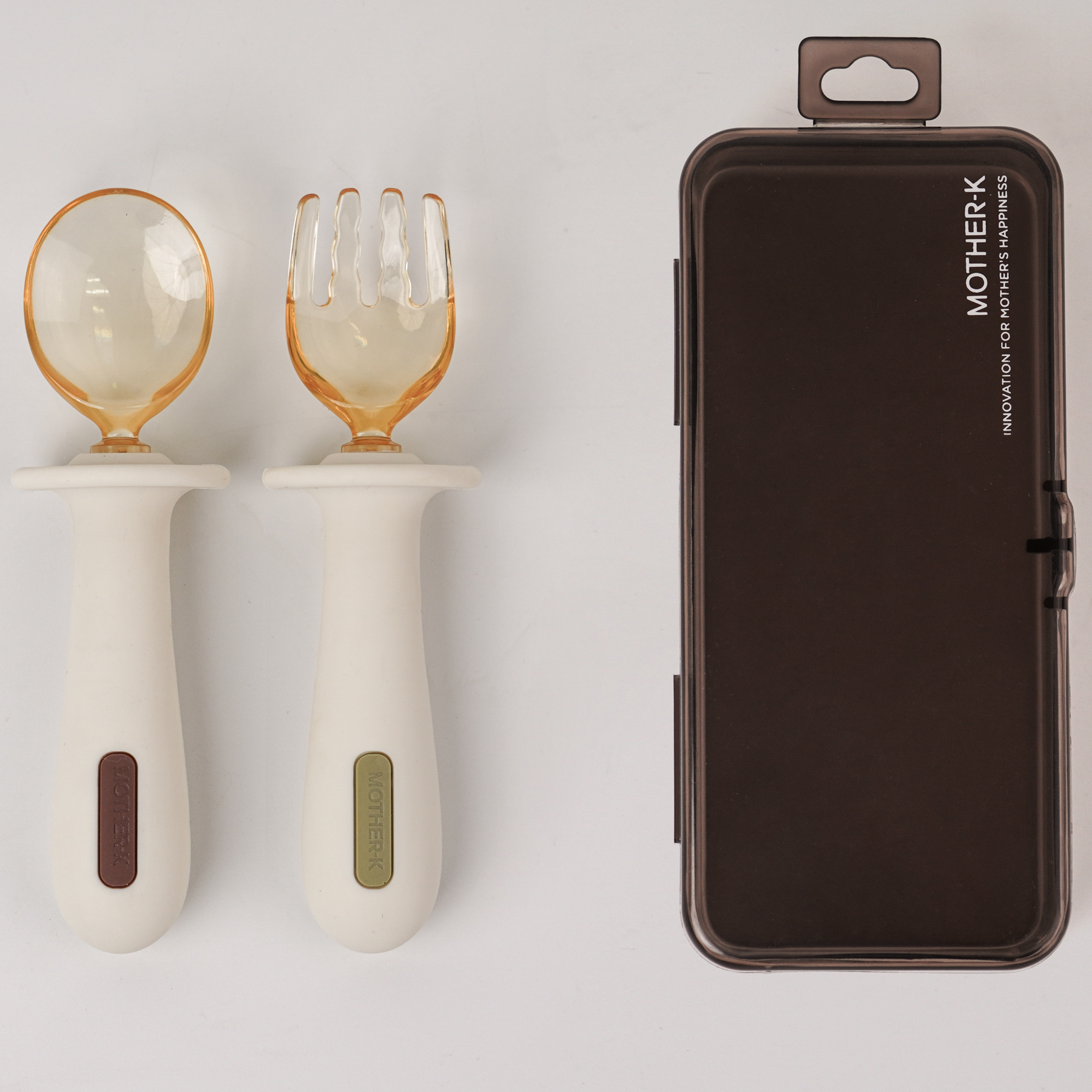 Mother-K PPSU Fork and Spoon Set in a Case, +10 months