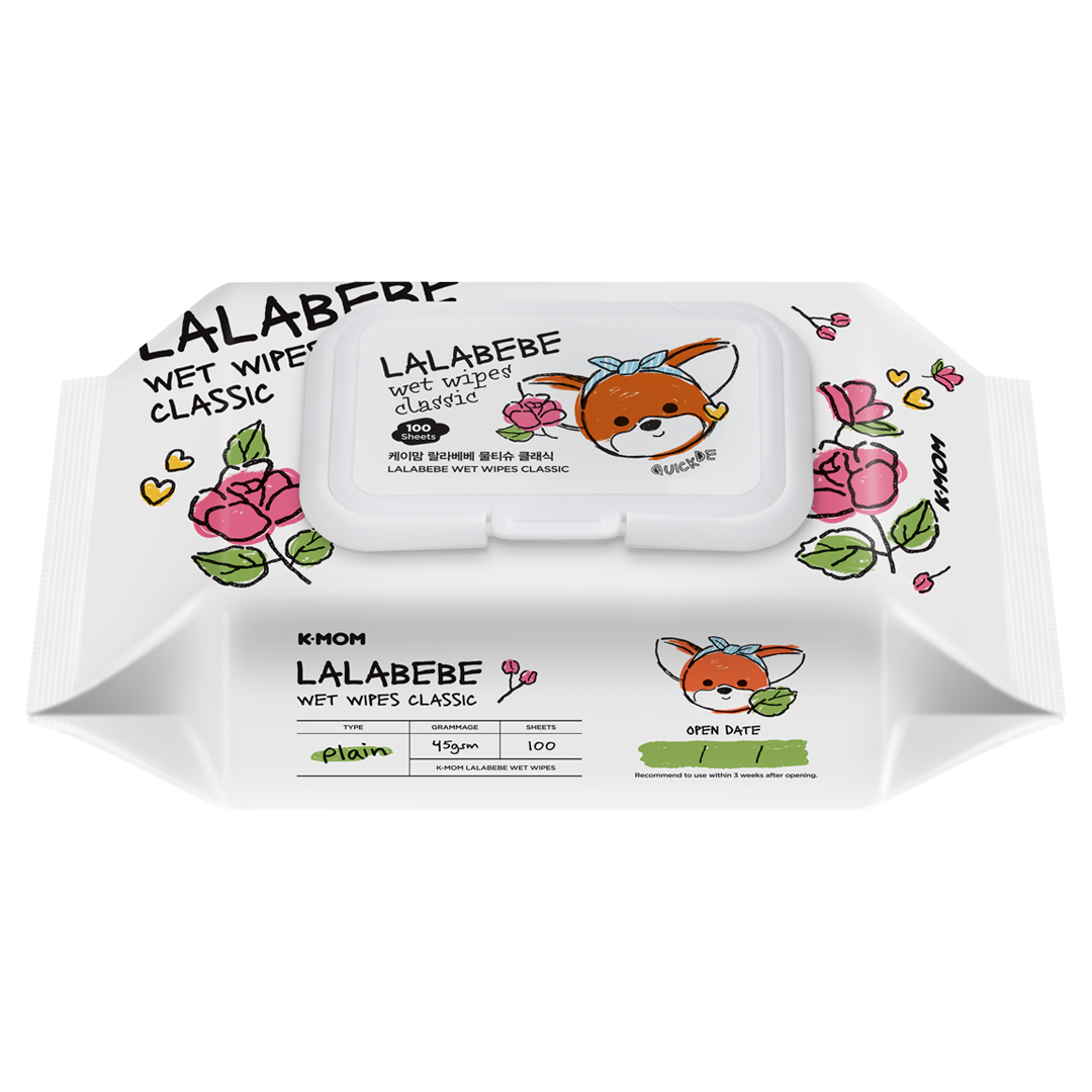 K-MOM Lalabebe Organic Wet Wipes CLASSIC (100 pcs.)