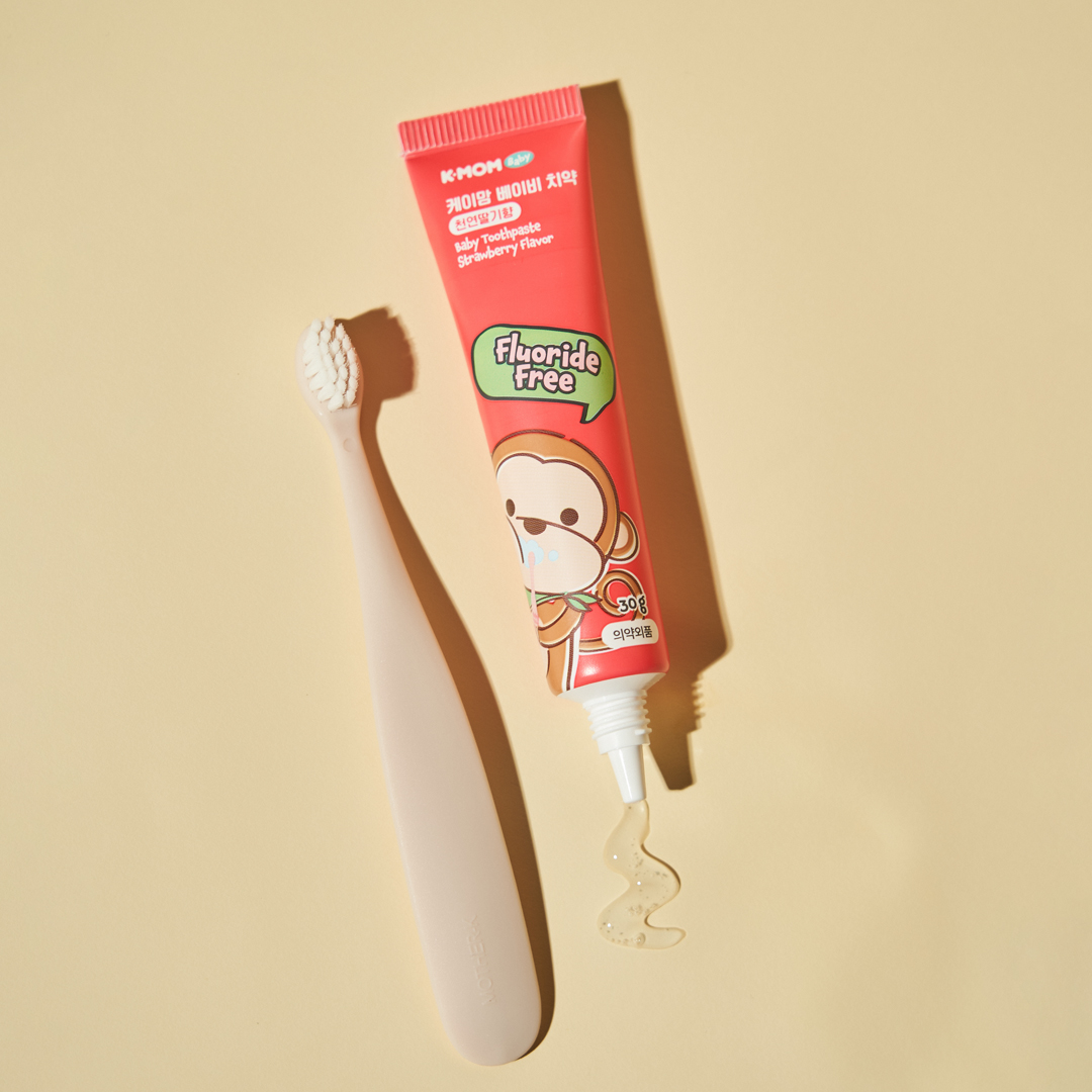 K-MOM Fluoride-Free Toothpaste for Kids, Strawberry Flavor, 30 g. K-MOM Fluoride-Free Toothpaste for Kids, Strawberry Flavor, 30 g.