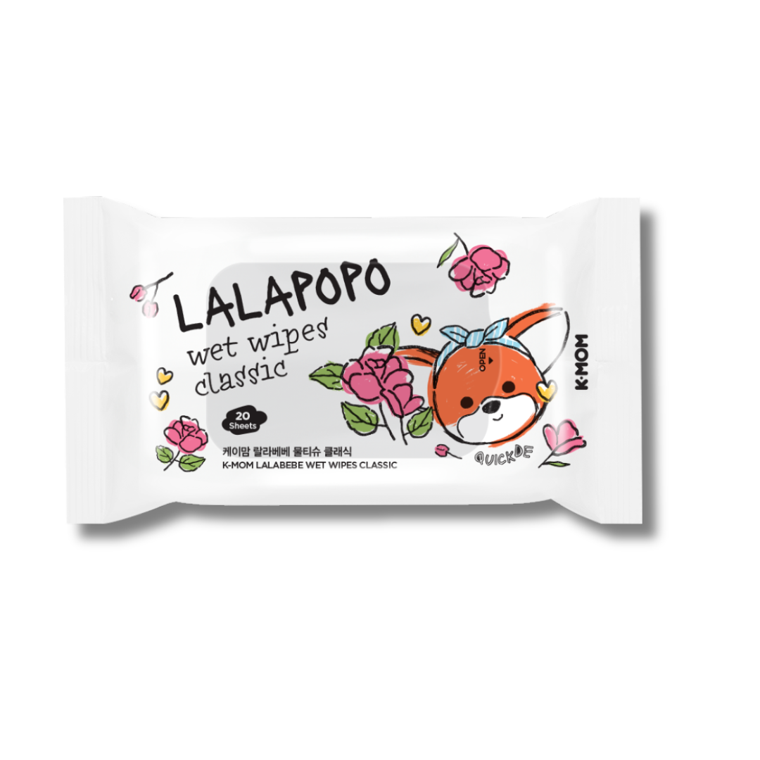 K-MOM Lalapopo organic wet wipes CLASSIC (20 vnt.) K-MOM Lalapopo organic wet wipes CLASSIC (20 vnt.)