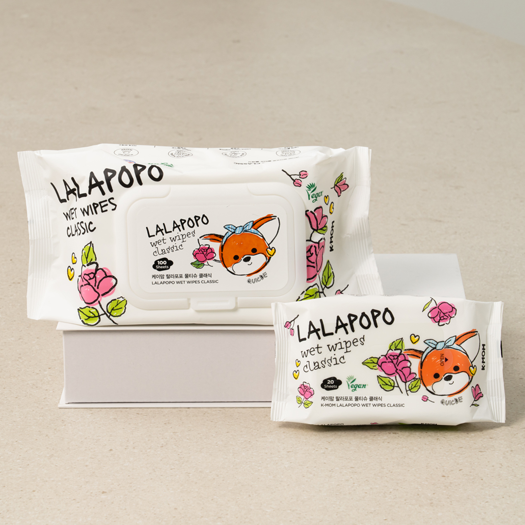 K-MOM Lalapopo organic wet wipes CLASSIC (20 vnt.) K-MOM Lalapopo organic wet wipes CLASSIC (20 vnt.)