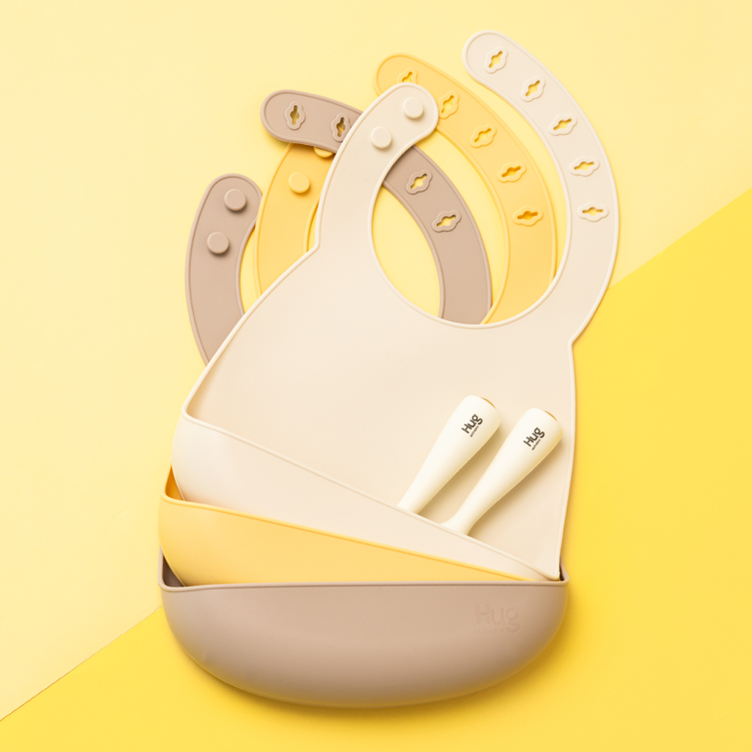 Mother-K HUG Silicone Baby Bib, from 4 months