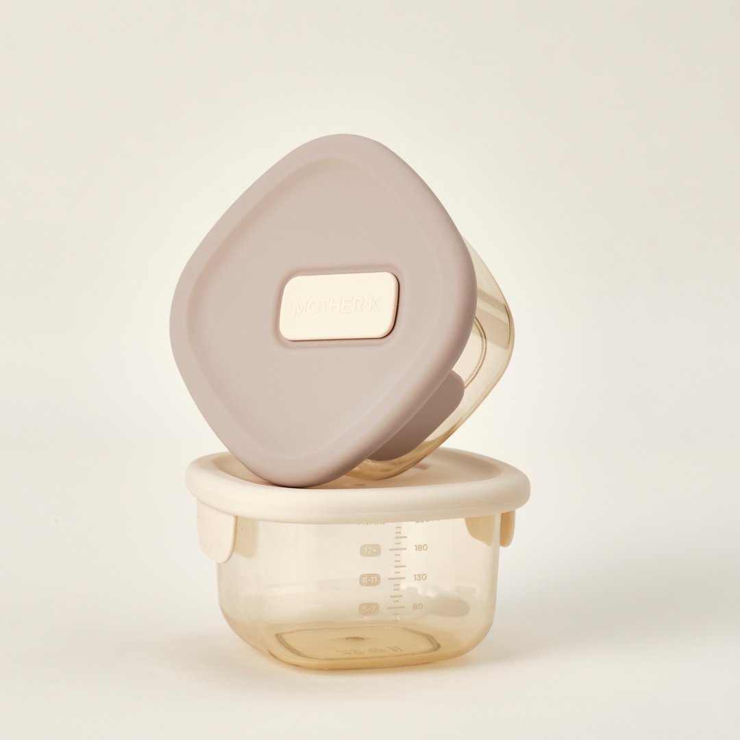 Mother-K HUG PPSU Food Storage Containers with Silicone Lid, 2 pcs Mother-K HUG PPSU Food Storage Containers with Silicone Lid, 2 pcs