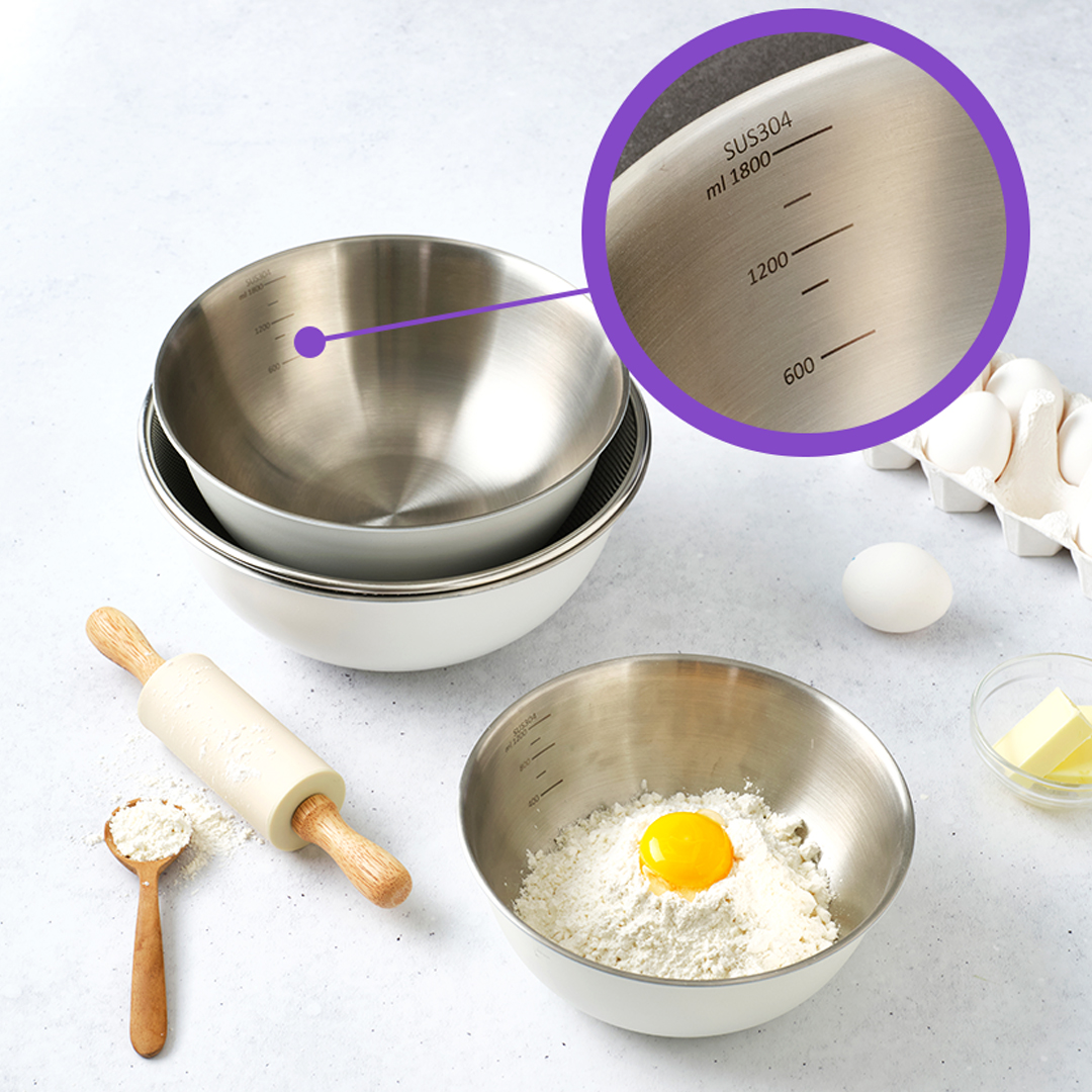 Mother-K Life Stainless Steel Mixing Bowl Set, 4 pcs Mother-K Life Stainless Steel Mixing Bowl Set, 4 pcs