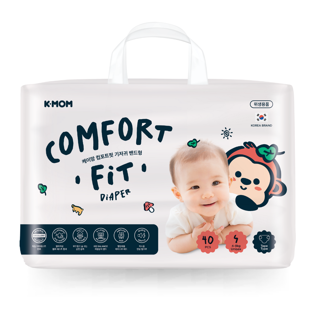 K-MOM Comfort Fit diapers size S (4-8 kg), 40 pcs K-MOM Comfort Fit diapers size S (4-8 kg), 40 pcs