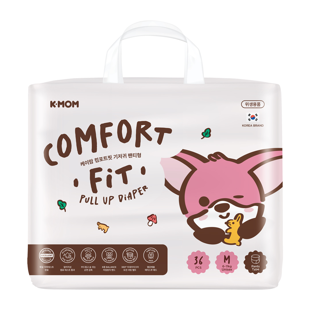 K-MOM Comfort Fit Diaper Pants Size M (6-11 kg), 36 pcs K-MOM Comfort Fit Diaper Pants Size M (6-11 kg), 36 pcs